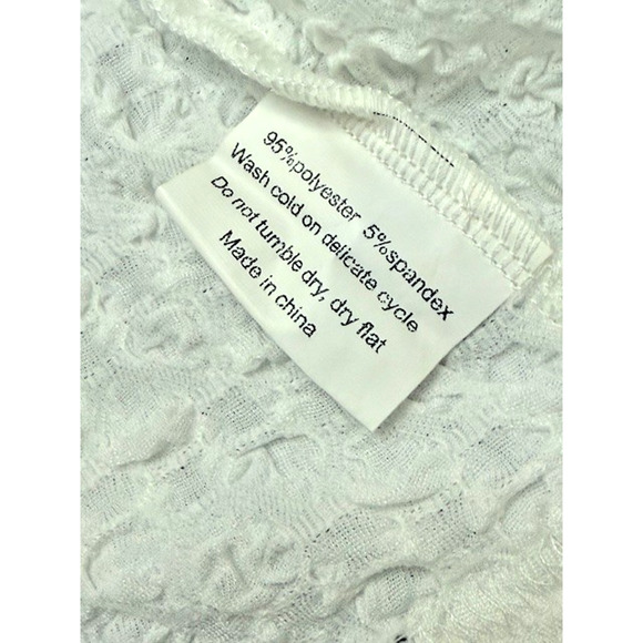 JIFFY POP ZIPPER CARDIGAN Aleeza Paris White Silver Zip Crinkle Top Sz Large NEW - Picture 8 of 10